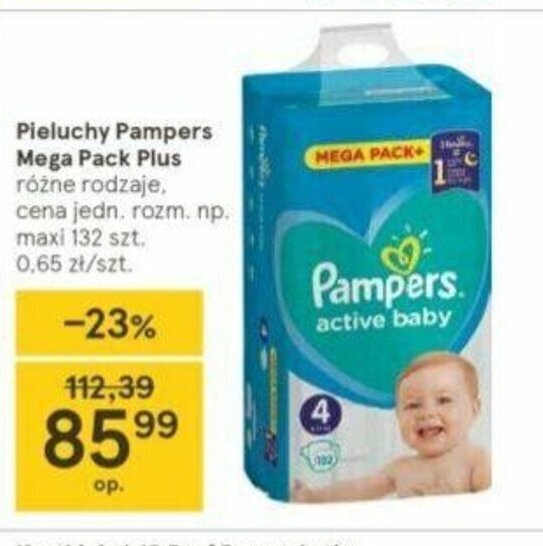 pampers active baby pieluchy 3 midi 42 szt pieluszki