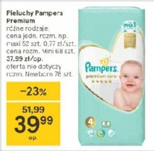 pampers premium care 1 waga