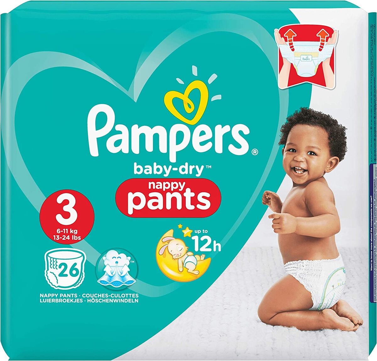 pampers active baby-dry pieluszki 3 midi 150 sztuk