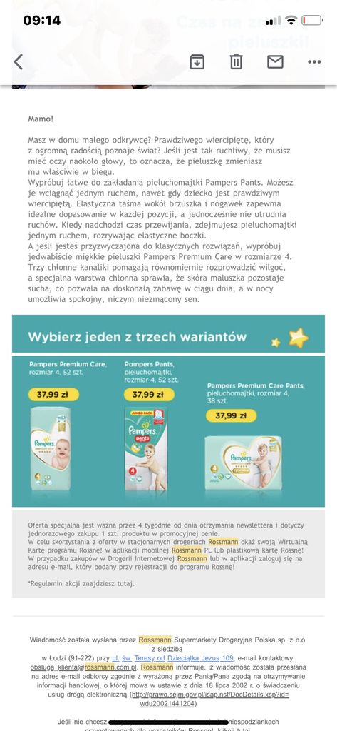 pampers pieluchy 1