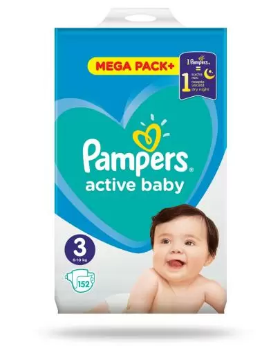 pampers active baby-dry 3 midi 74 pieluszki