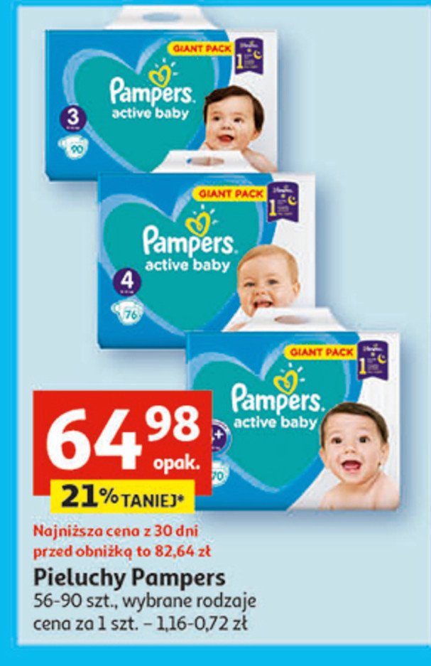 chusteczki nawilżane w pojemniku pampers