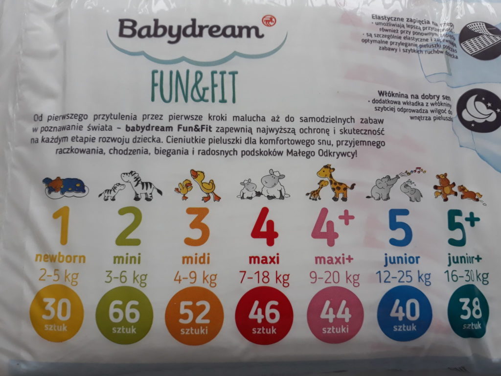 pampers specyfikacja