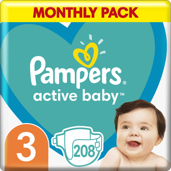 active baby dry pampers 4 mega box