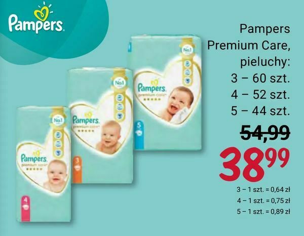 pampers premium care rozmiar 4 cena