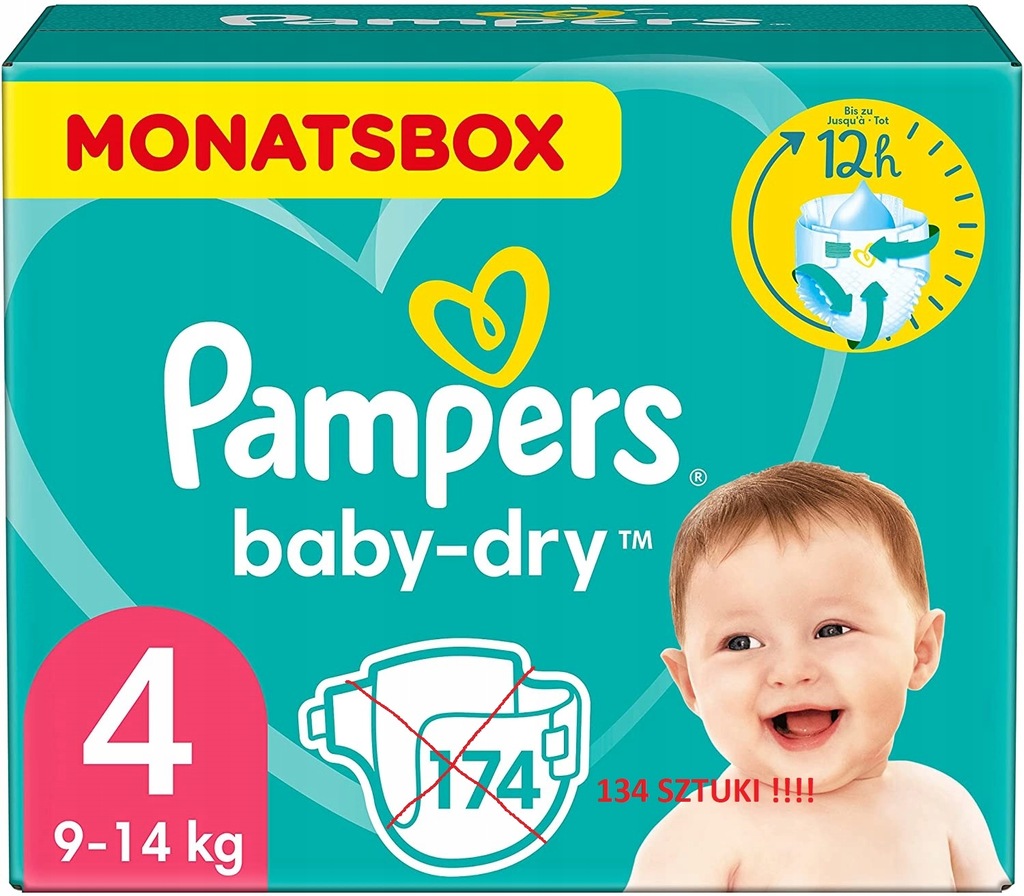 pampers new baby dry 2 giant box 144szt