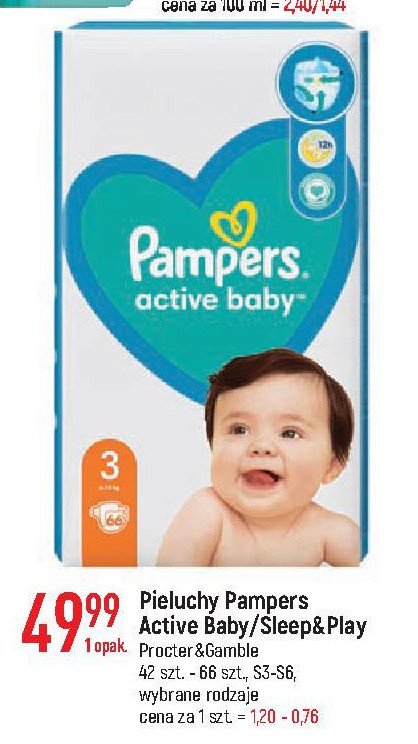 pieluchy jumbo pampers 3