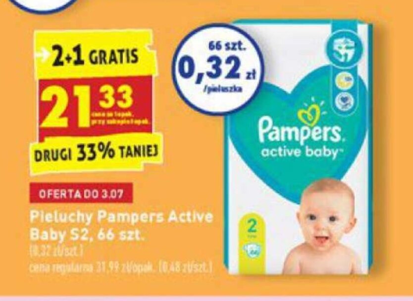 pieluchy pampers baby dry a pamper active