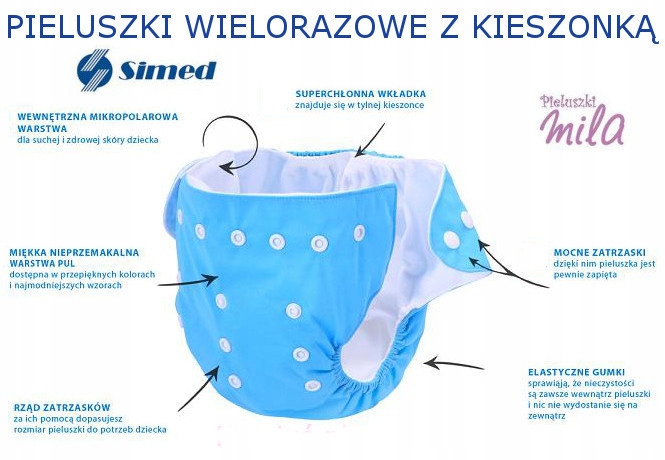 przemaka pamper w nocy wielorazowej