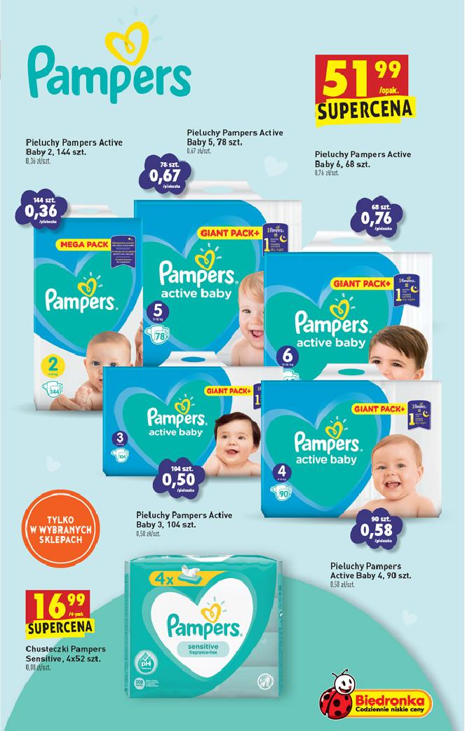 pampers biedronkagiant pack 51 99