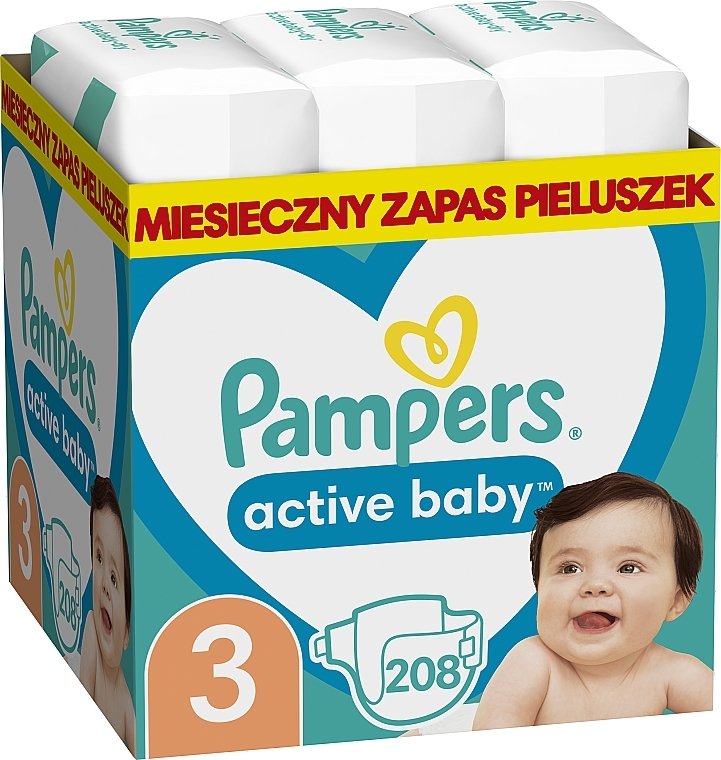 pampers active baby 2 43 sztuki