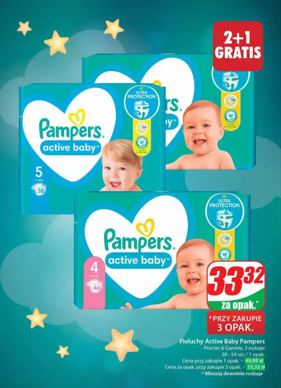 pampers rozmiar 1 a 2