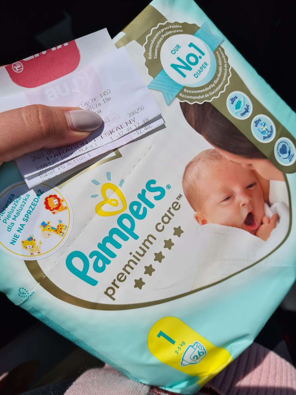 pampers 2 kolor fioletowy