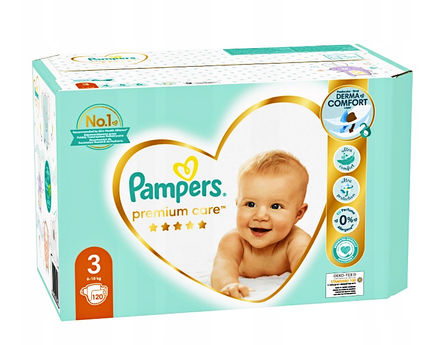 pieluchy pampers premium care 1 newborn 2 mini 168szt