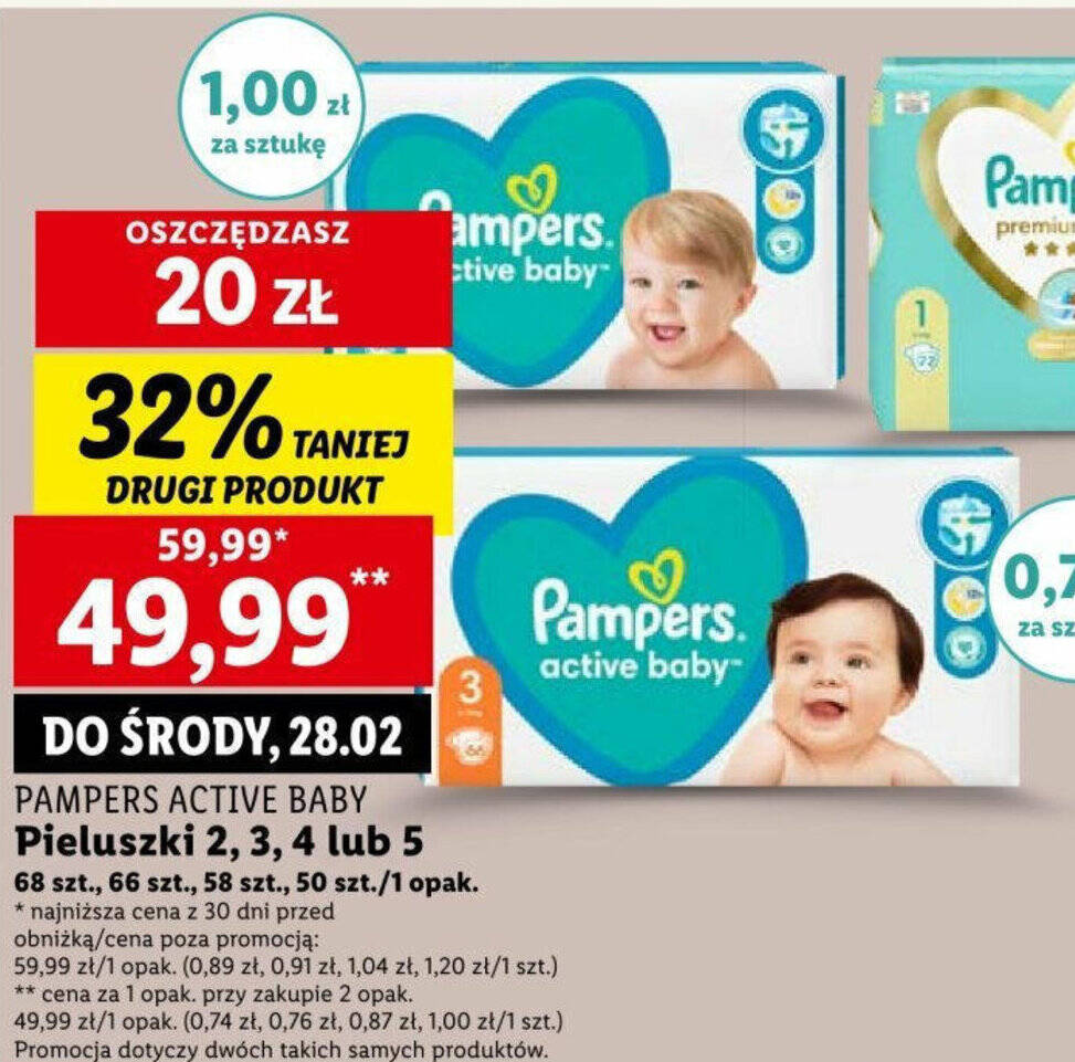 pampersy pampers 23 szt 2-5 kg