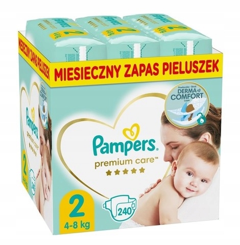 pampers premium care pieluchy jednorazowe rozmiar 2 mini 240