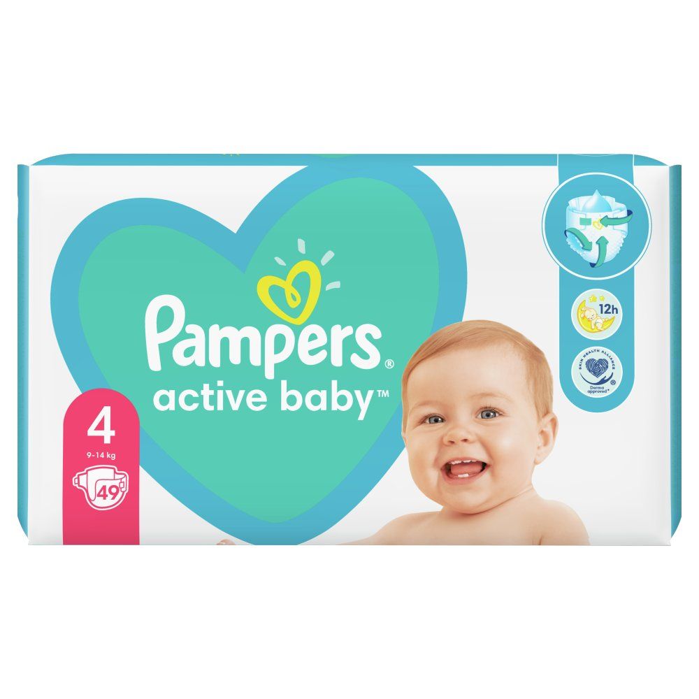 pieluchy pampers active baby dry 4 maxi