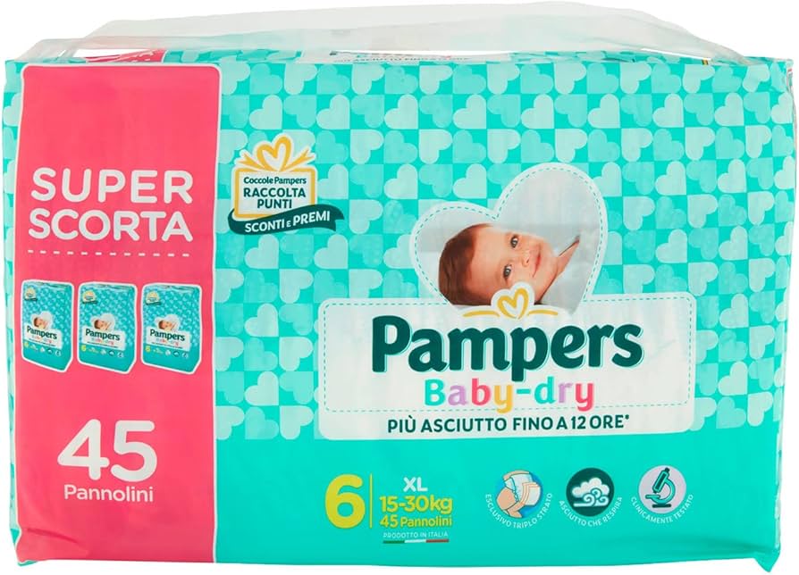 pampers 6 active baby dry 43 szt